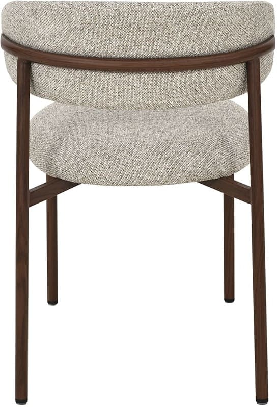 LABEL51 Eetkamerstoel Kaito - Beige - Prestige - Walnoot Houten Frame Beige Eetkamerstoel