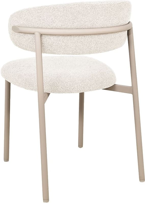 LABEL51 Eetkamerstoel Kaito - Naturel - Prestige - Beige Metalen Frame Naturel Eetkamerstoel