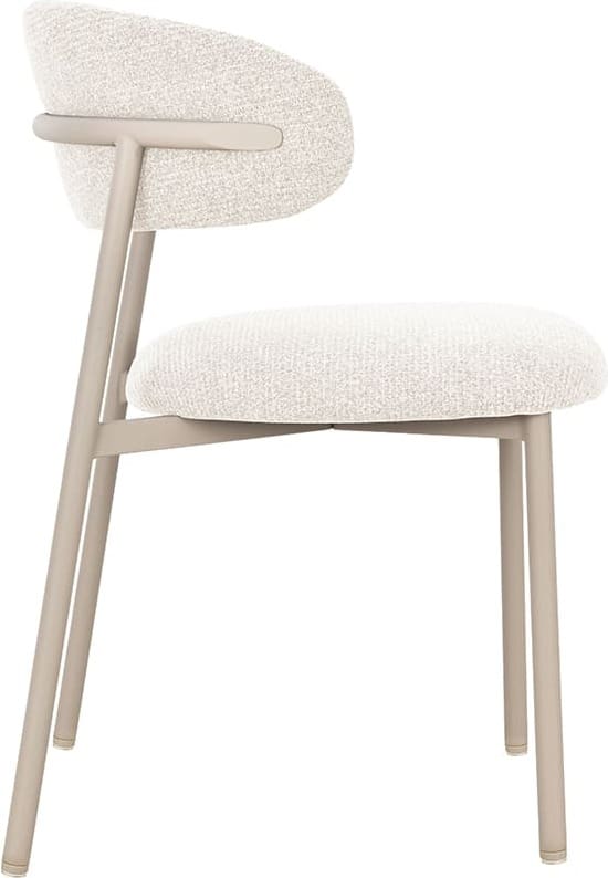 LABEL51 Eetkamerstoel Kaito - Naturel - Prestige - Beige Metalen Frame Naturel Eetkamerstoel