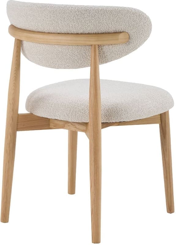 LABEL51 Eetkamerstoel Kyoto - Naturel - Geweven - Naturel Houten Frame Naturel Eetkamerstoel