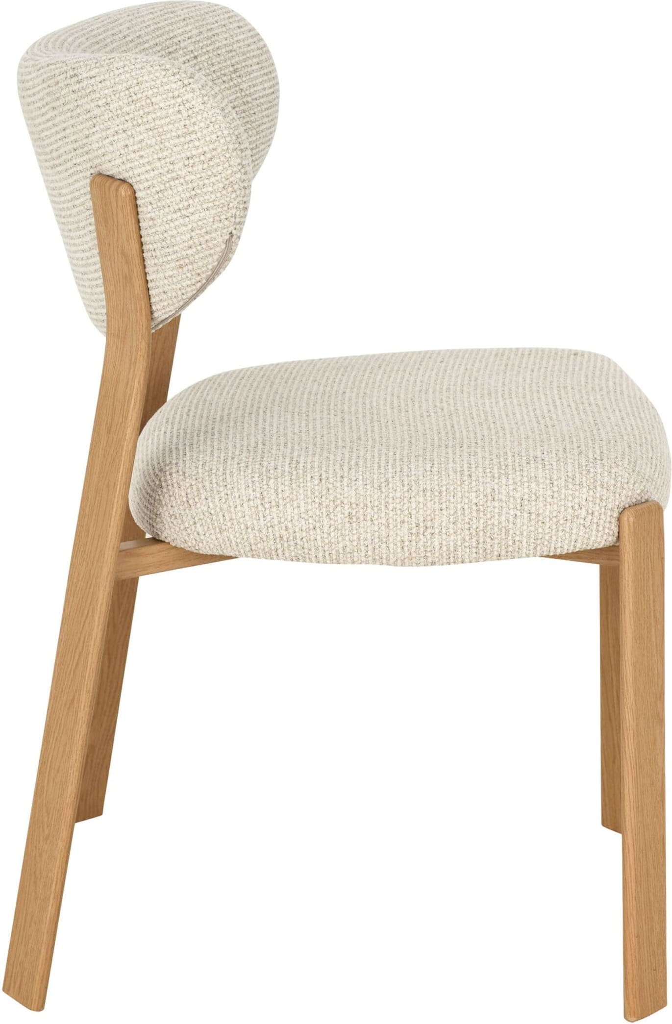 LABEL51 Eetkamerstoel Mika - Naturel - Prestige - Naturel Houtlook Metaal Naturel Eetkamerstoel