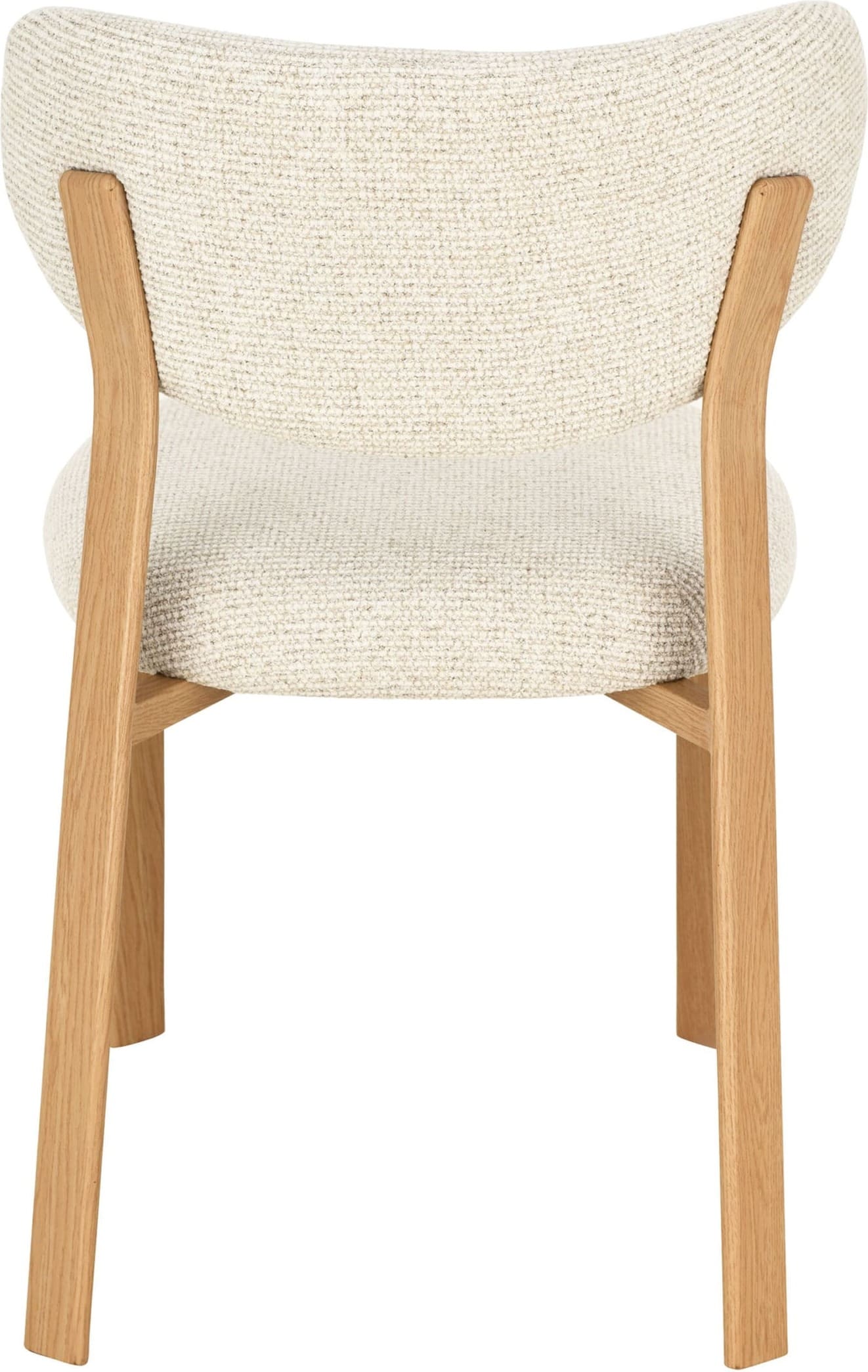 LABEL51 Eetkamerstoel Mika - Naturel - Prestige - Naturel Houtlook Metaal Naturel Eetkamerstoel