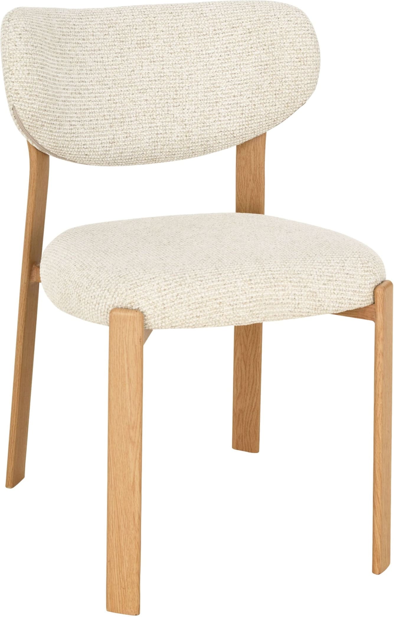 LABEL51 Eetkamerstoel Mika - Naturel - Prestige - Naturel Houtlook Metaal Naturel Eetkamerstoel