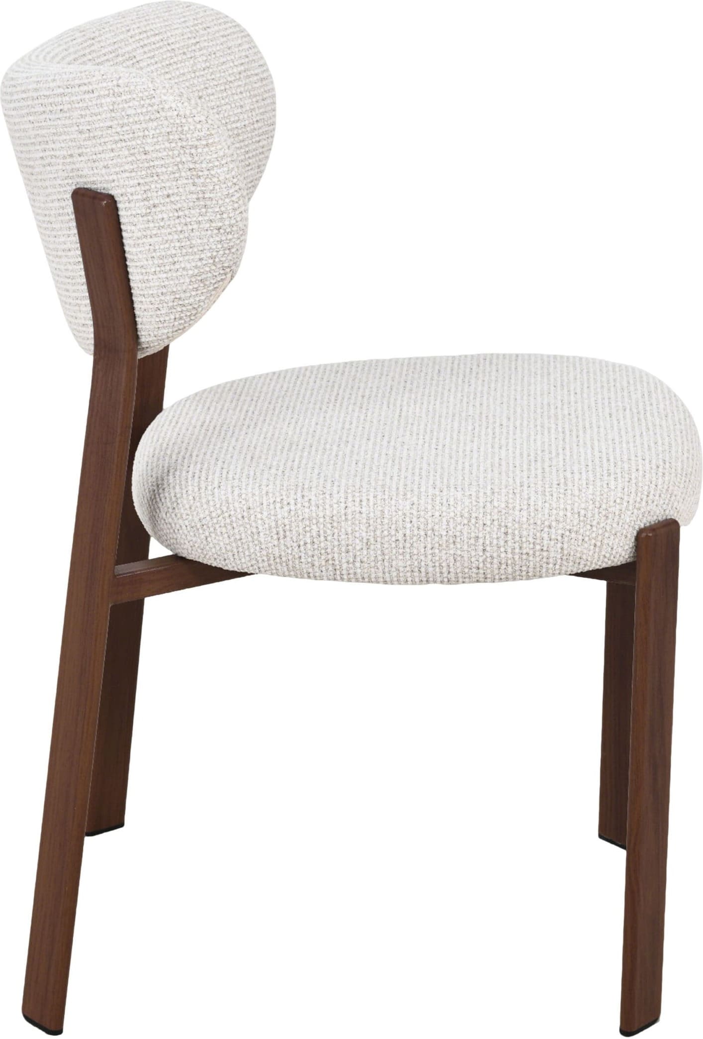 LABEL51 Eetkamerstoel Mika - Naturel - Prestige - Walnoot Houtlook Metaal Naturel Eetkamerstoel