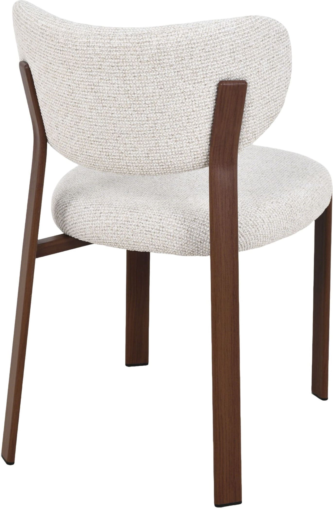 LABEL51 Eetkamerstoel Mika - Naturel - Prestige - Walnoot Houtlook Metaal Naturel Eetkamerstoel