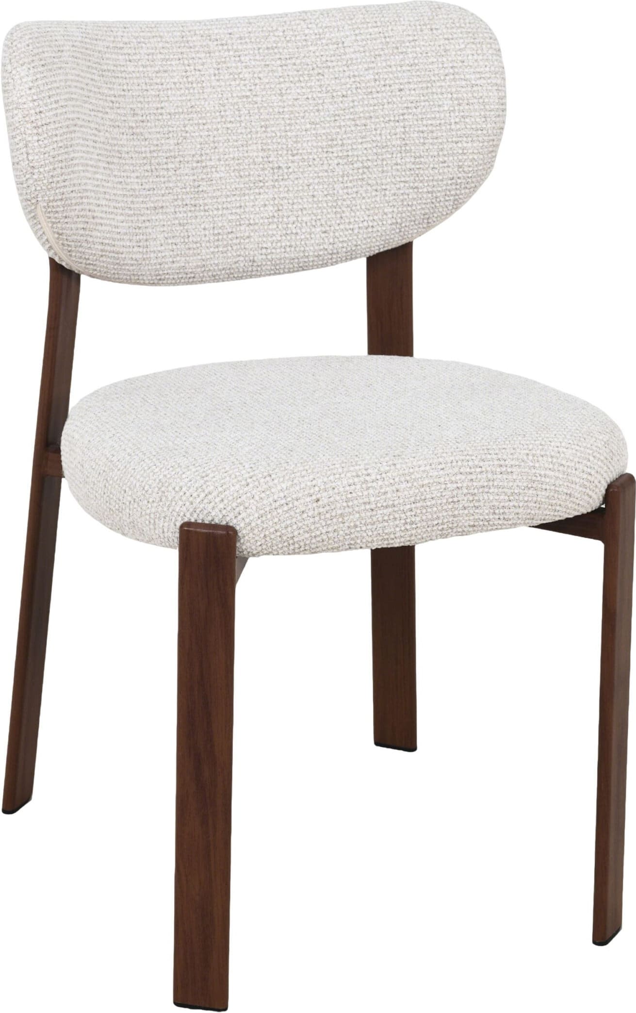 LABEL51 Eetkamerstoel Mika - Naturel - Prestige - Walnoot Houtlook Metaal Naturel Eetkamerstoel