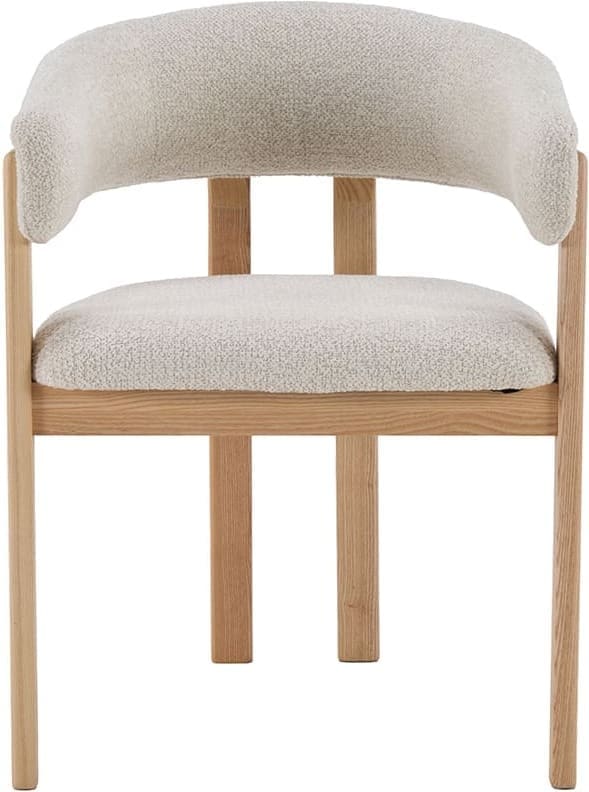 LABEL51 Eetkamerstoel Osaka - Naturel - Geweven - Naturel Houten Frame Naturel Eetkamerstoel