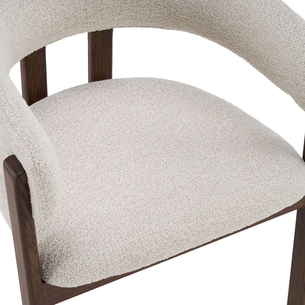 LABEL51 Eetkamerstoel Osaka - Naturel - Geweven - Walnoot Houten Frame Naturel Eetkamerstoel