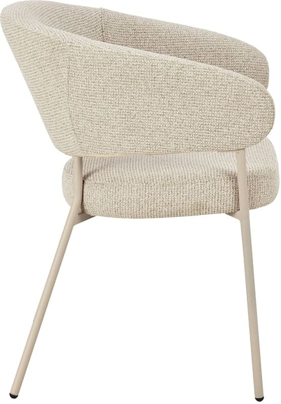LABEL51 Eetkamerstoel Takumi - Beige - Prestige - Beige Metale Frame Beige Eetkamerstoel
