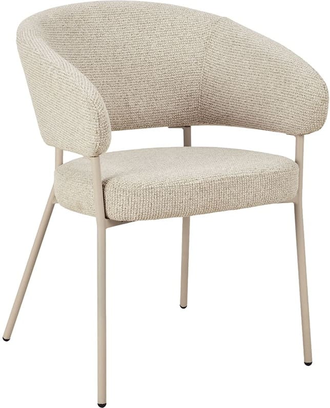 LABEL51 Eetkamerstoel Takumi - Beige - Prestige - Beige Metale Frame Beige Eetkamerstoel