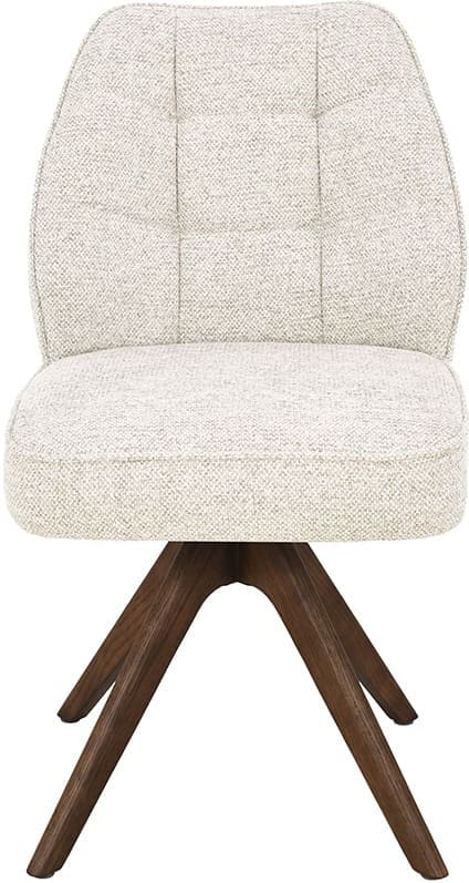 LABEL51 Eetkamerstoel Yuto - Beige - Prestige - Walnoot Houten Frame Beige Eetkamerstoel