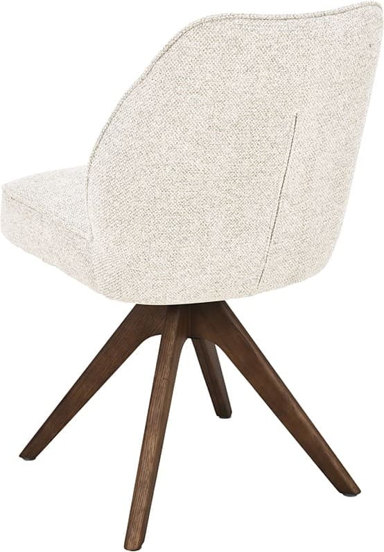 LABEL51 Eetkamerstoel Yuto - Beige - Prestige - Walnoot Houten Frame Beige Eetkamerstoel
