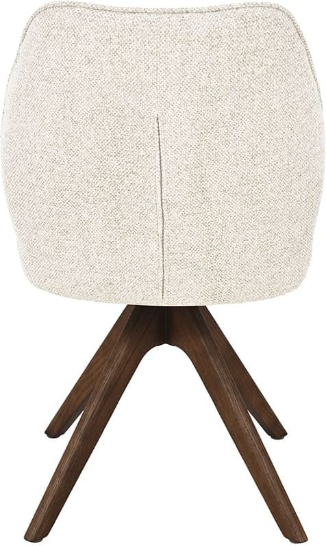LABEL51 Eetkamerstoel Yuto - Beige - Prestige - Walnoot Houten Frame Beige Eetkamerstoel