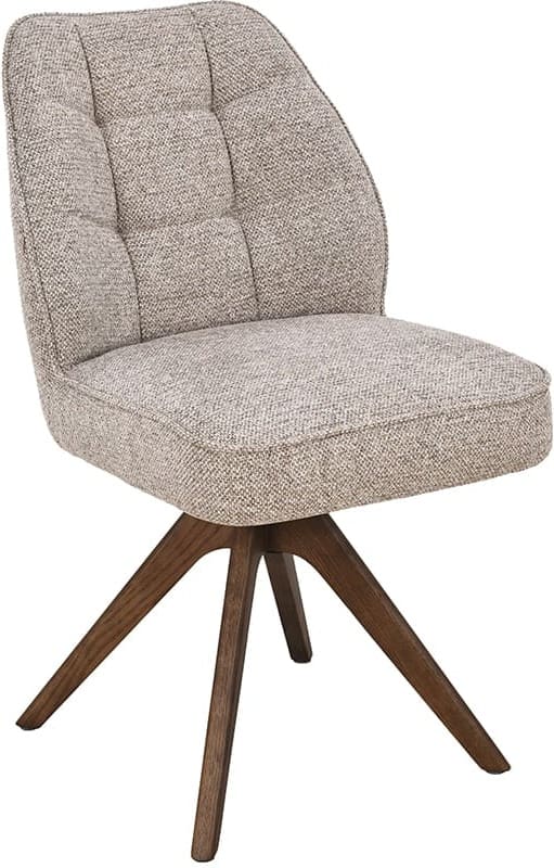 LABEL51 Eetkamerstoel Yuto - Naturel - Prestige - Walnoot Houten Frame Naturel Eetkamerstoel