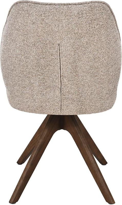 LABEL51 Eetkamerstoel Yuto - Naturel - Prestige - Walnoot Houten Frame Naturel Eetkamerstoel