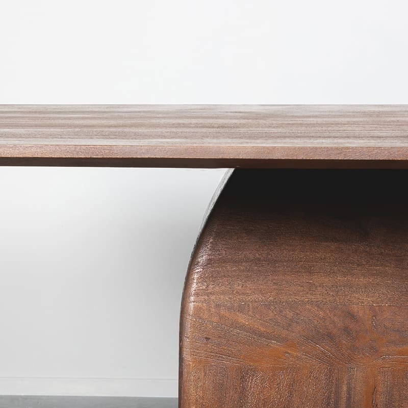 LABEL51 Eetkamertafel Owen - Nature Smooth - Mangohout - 200 cm - Rechthoek Eettafel