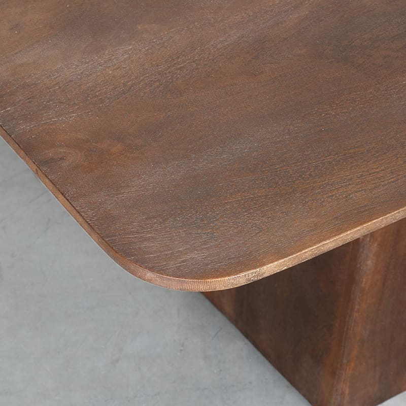 LABEL51 Eetkamertafel Owen - Nature Smooth - Mangohout - 220 cm - Rechthoek Eettafel