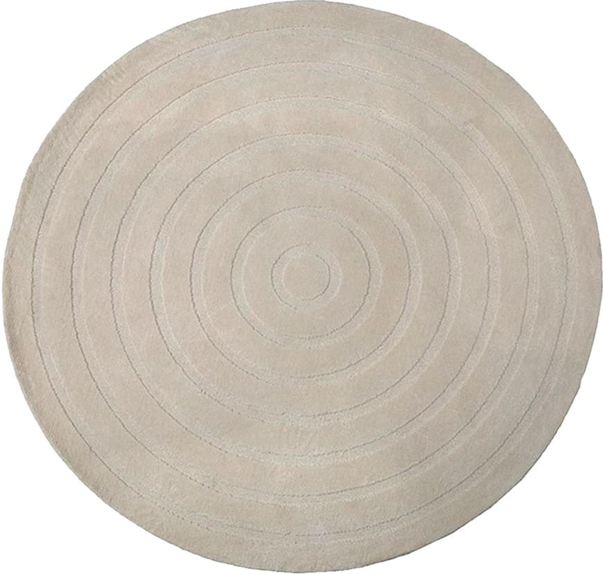 LABEL51 Vloerkleed Agra - Taupe - Polyester - 150x150 cm - Rond Taupe Vloerkleed