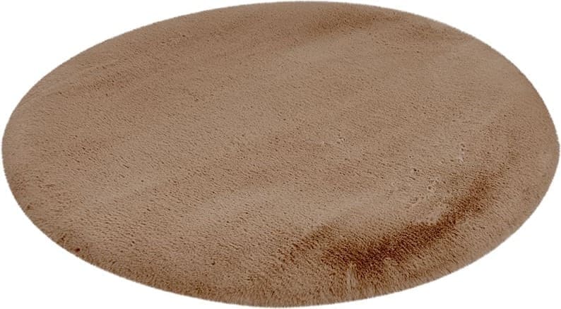 LABEL51 Vloerkleed Indy - Chocolate - Polyester - 200x200 cm - Rond Vloerkleed