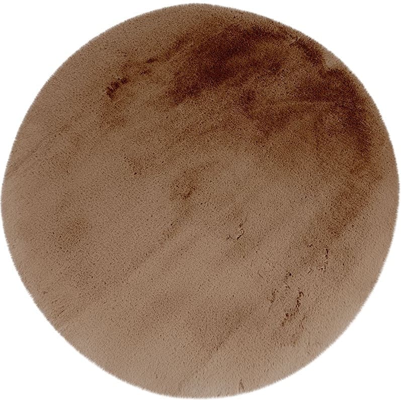 LABEL51 Vloerkleed Indy - Chocolate - Polyester - 200x200 cm - Rond Vloerkleed
