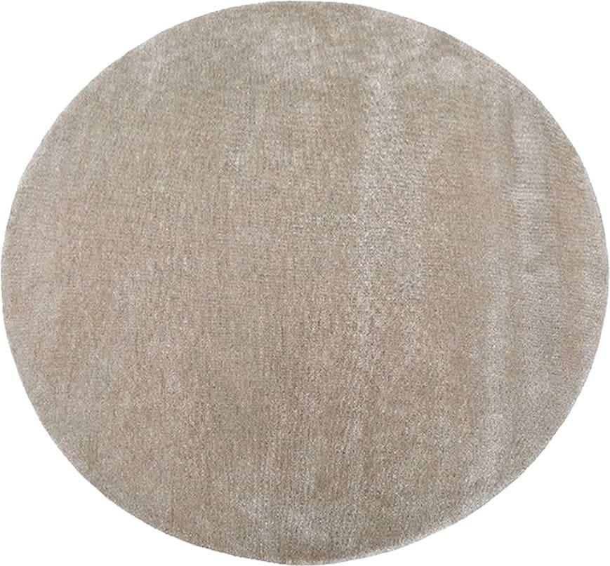 LABEL51 Vloerkleed Mila - Taupe - Polyester - 150x150 cm - Rond Taupe Vloerkleed