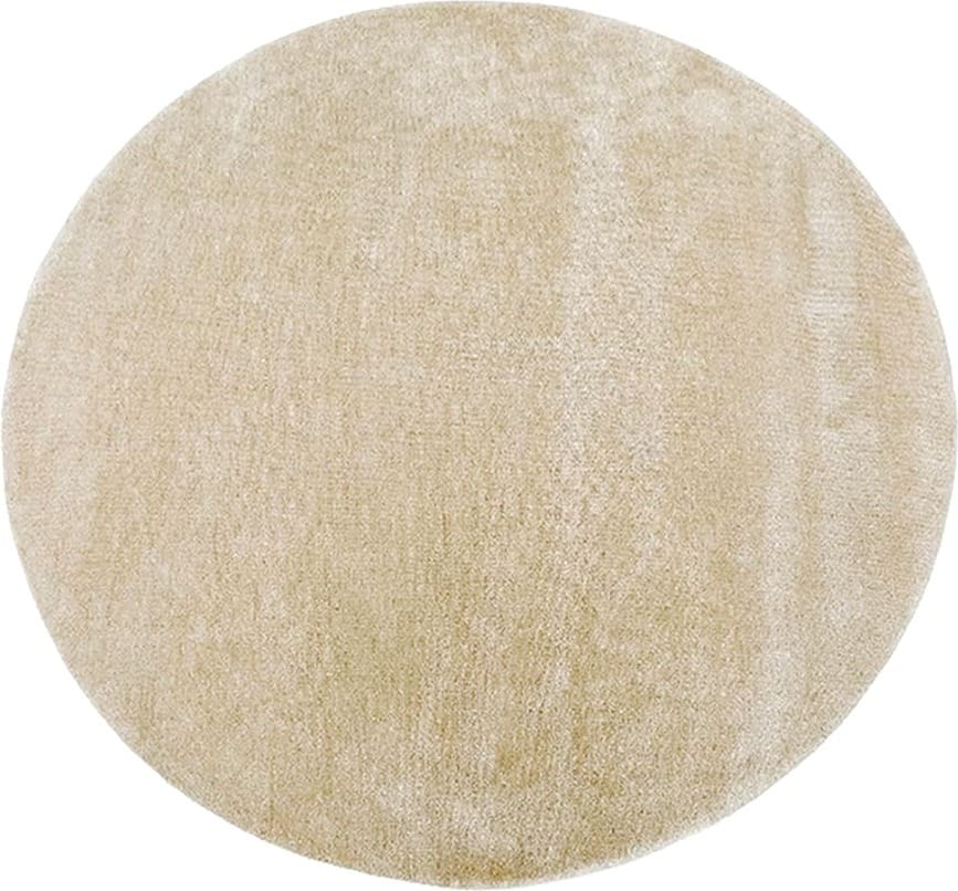 LABEL51 Vloerkleed Mila - Zand - Polyester - 150x150 cm - Rond Beige|taupe Vloerkleed