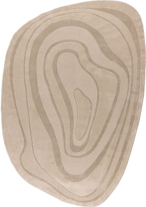 LABEL51 Vloerkleed Vinto - Beige - Synthetisch - 160x230 cm - Organisch Beige Vloerkleed
