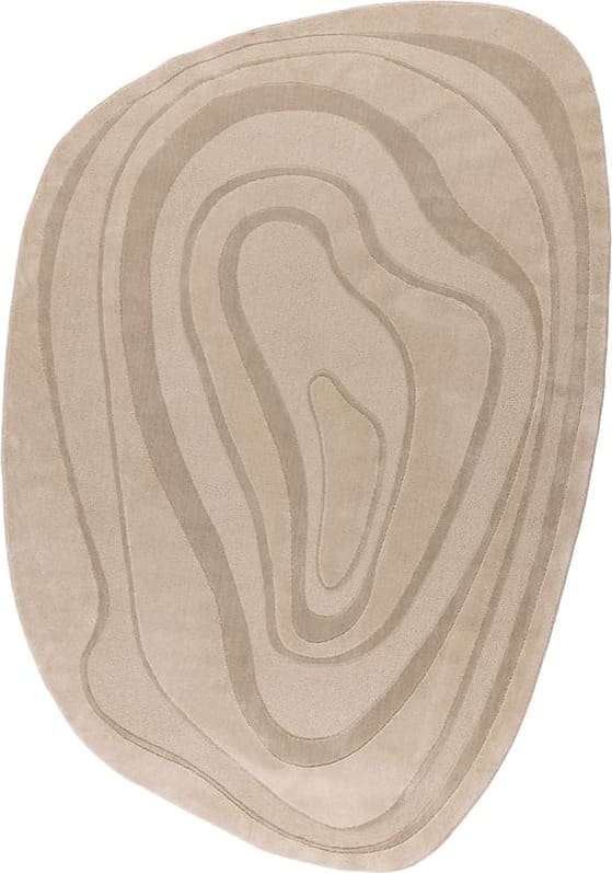 LABEL51 Vloerkleed Vinto - Beige - Synthetisch - 200x290 cm - Organisch Beige Vloerkleed