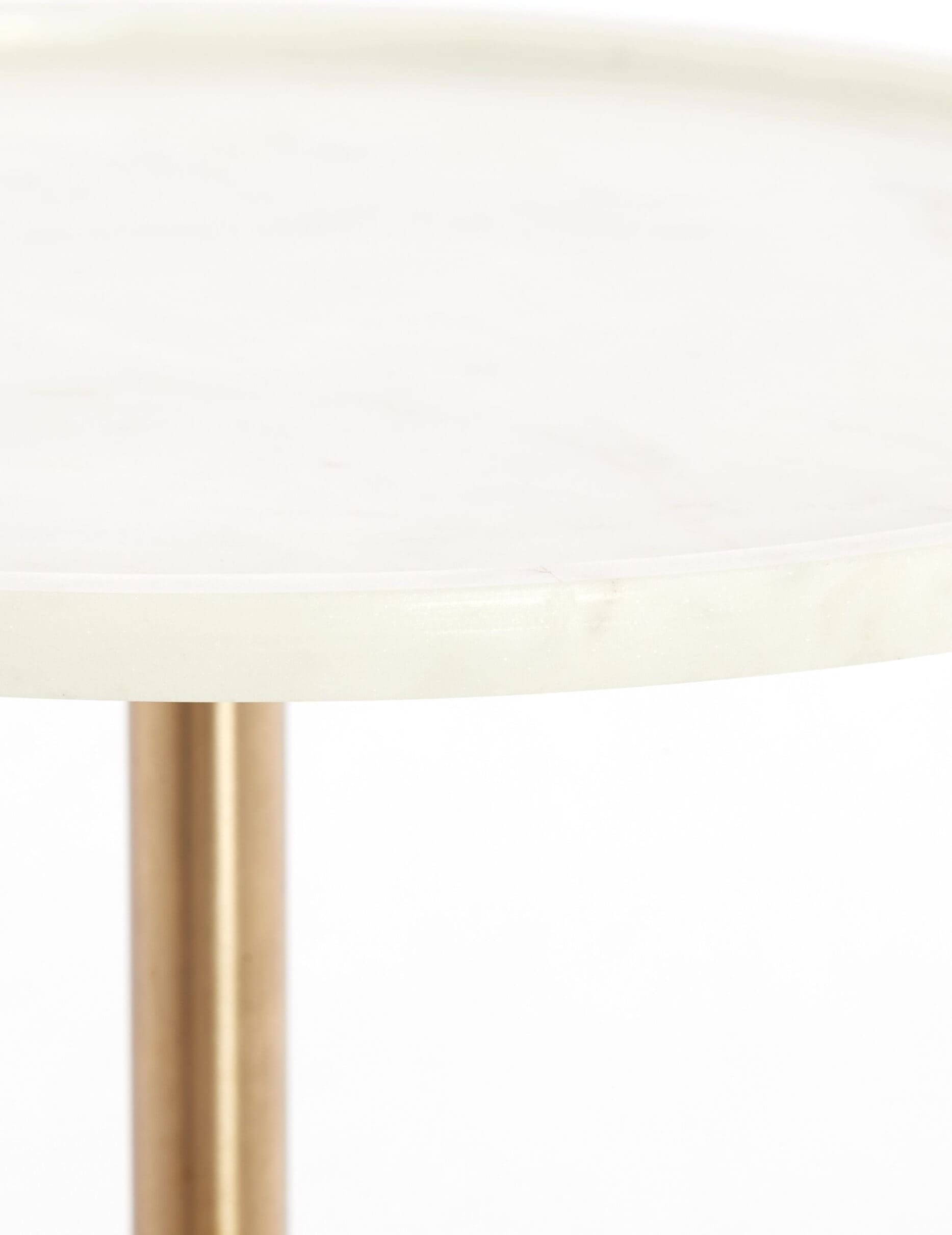 Light & Living Bijzettafel Civita - marmer wit+antiek brons Wit Bijzettafel