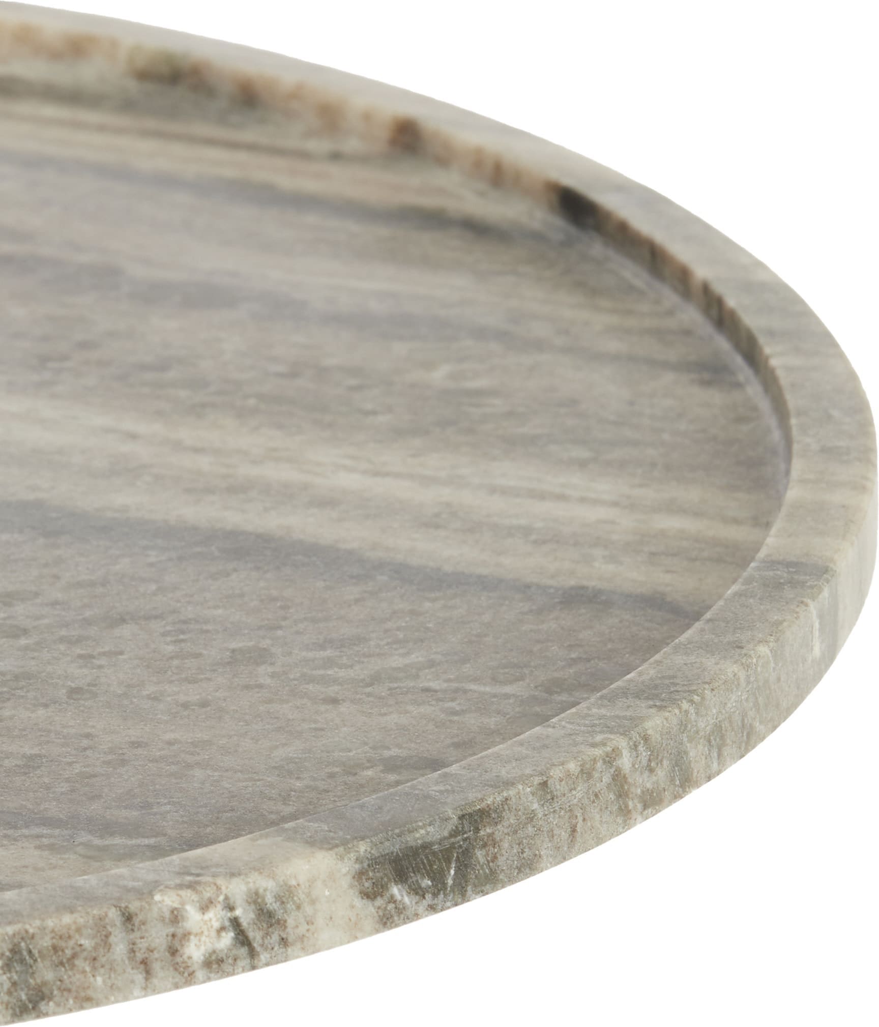 Light & Living Bijzettafel Civita - marmer zand-grijs+d brons-brons Bruin Bijzettafel