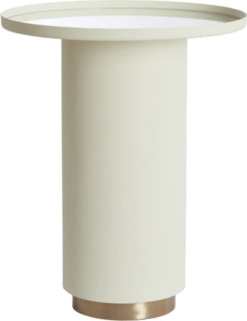 Light & Living Bijzettafel Fatima - mat crème+licht goud Wit Bijzettafel