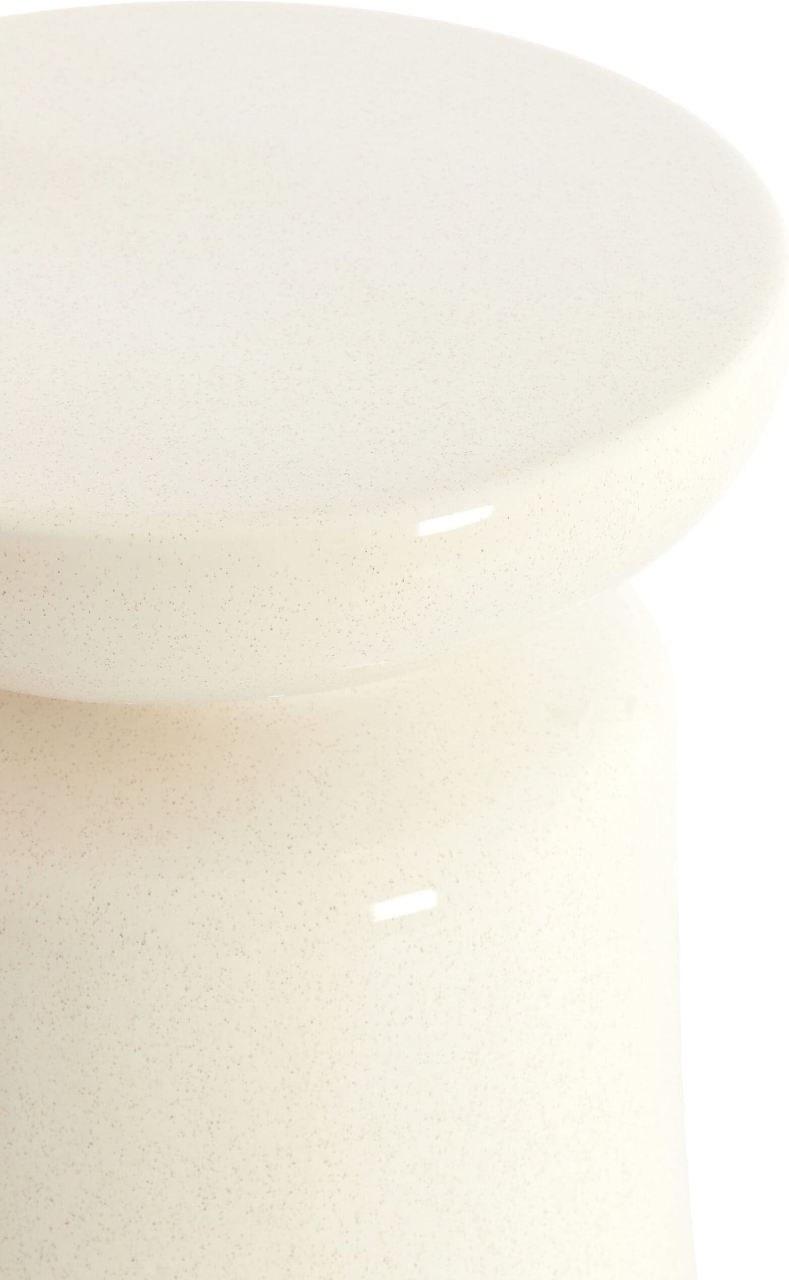Light & Living Bijzettafel Kotor - keramiek crème Wit Bijzettafel