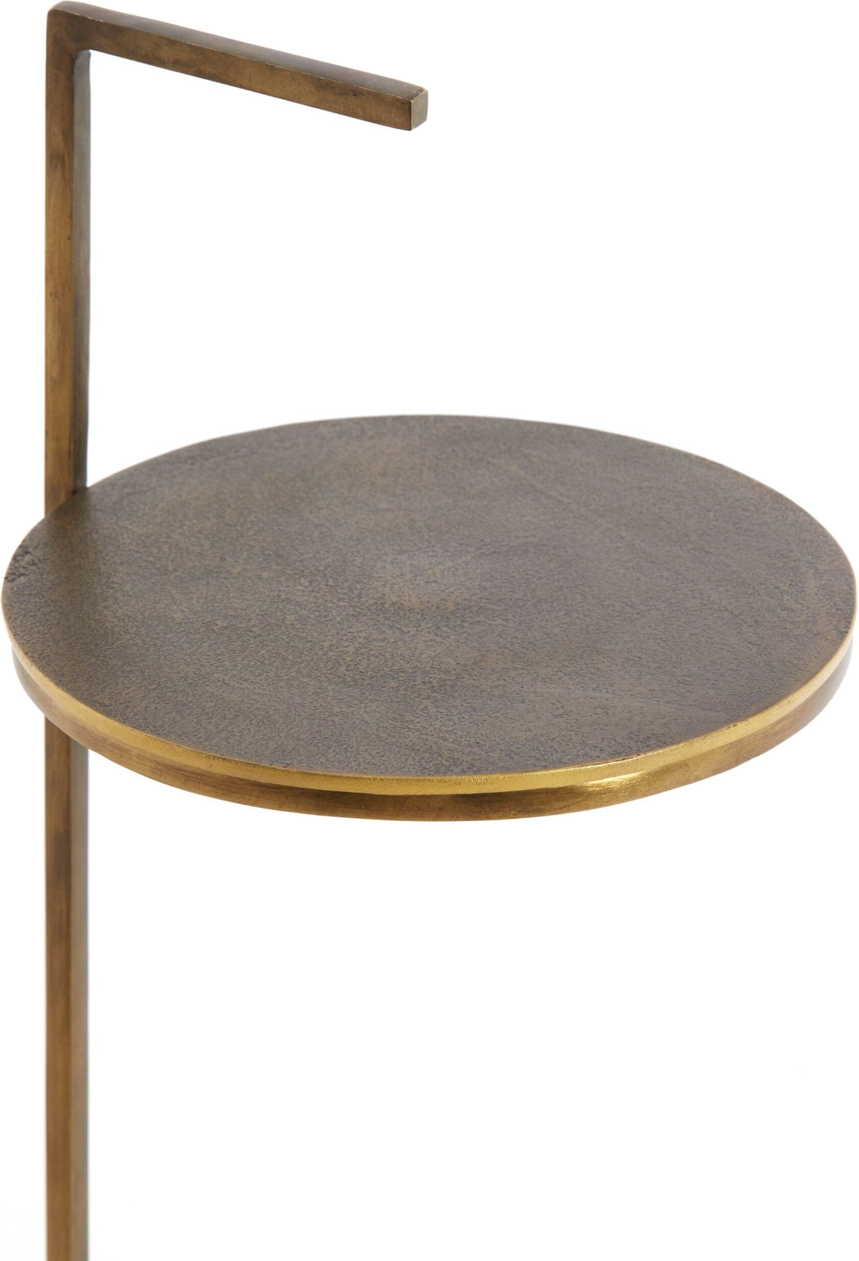 Light & Living Bijzettafel Leda - travertin zand+donker bruin-brons Bruin Bijzettafel