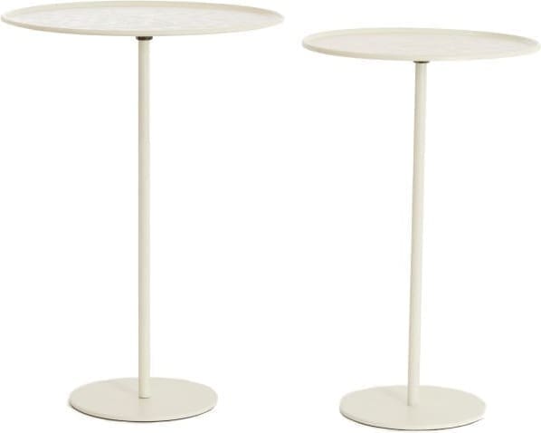 Light & Living Bijzettafel Lia - mat crème Wit Bijzettafel