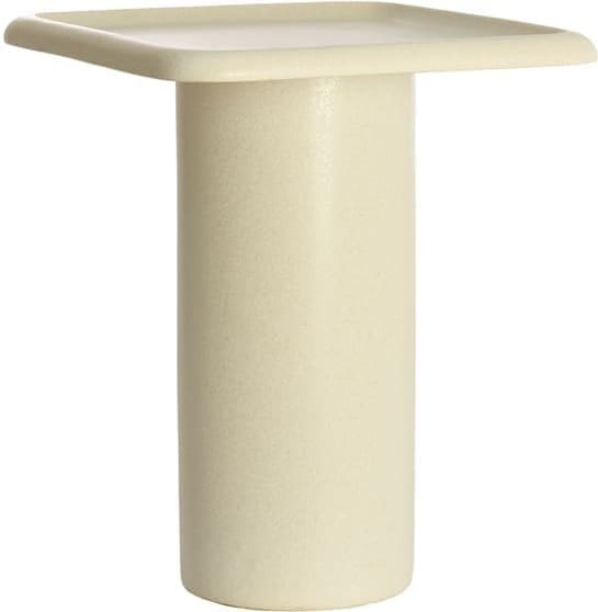 Light & Living Bijzettafel Luarca - keramiek mat crème Wit Bijzettafel