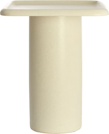 Light & Living Bijzettafel Luarca - keramiek mat crème Wit Bijzettafel