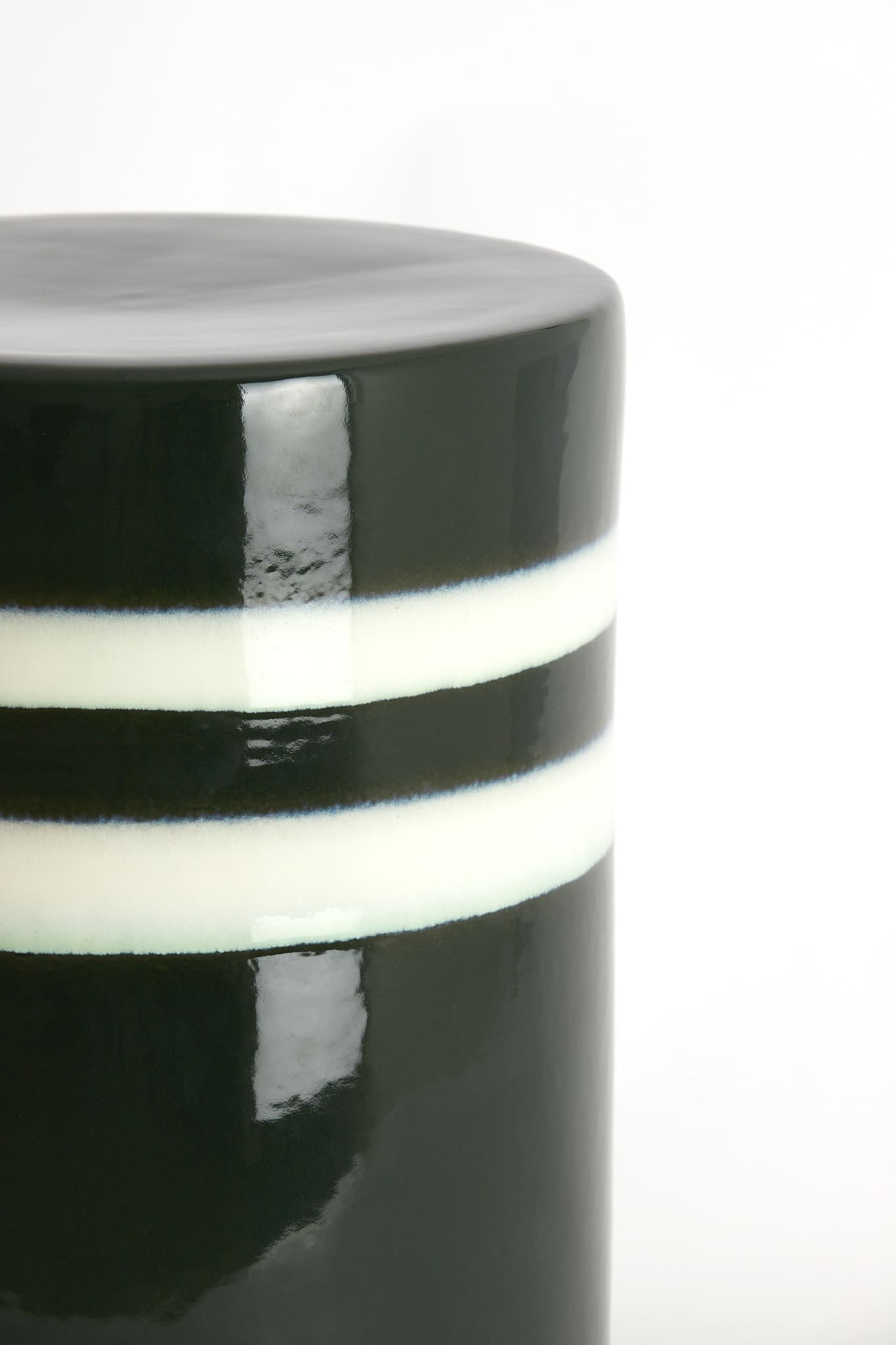 Light & Living Bijzettafel Mooca - keramiek donker groen-wit Groen Bijzettafel