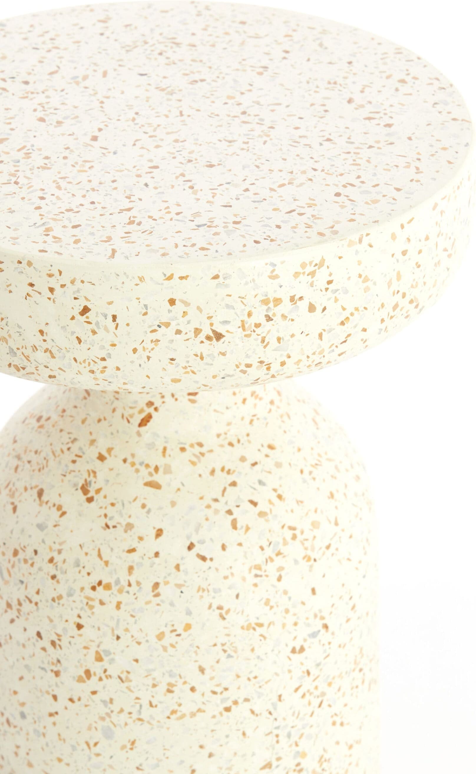 Light & Living Bijzettafel Moravit - terrazzo crème Wit Bijzettafel