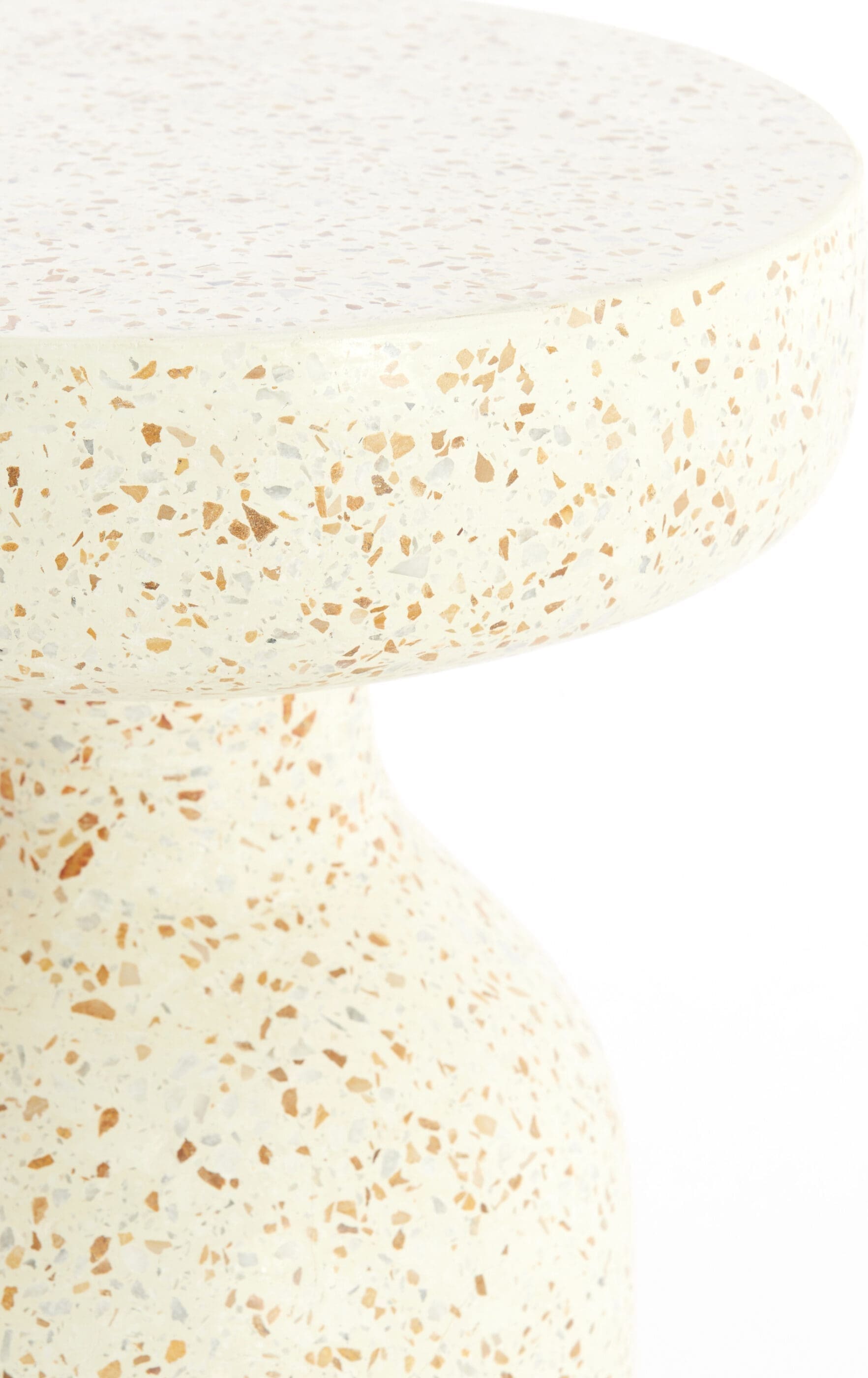Light & Living Bijzettafel Moravit - terrazzo crème Wit Bijzettafel