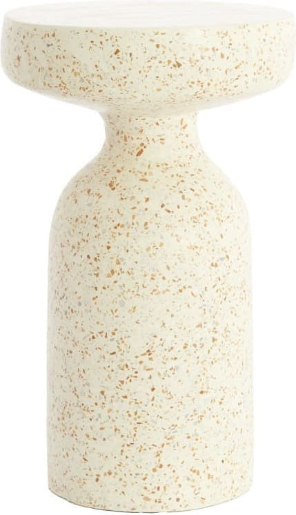 Light & Living Bijzettafel Moravit - terrazzo crème Wit Bijzettafel
