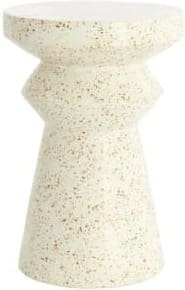 Light & Living Bijzettafel Sella - terrazzo crème Wit Bijzettafel