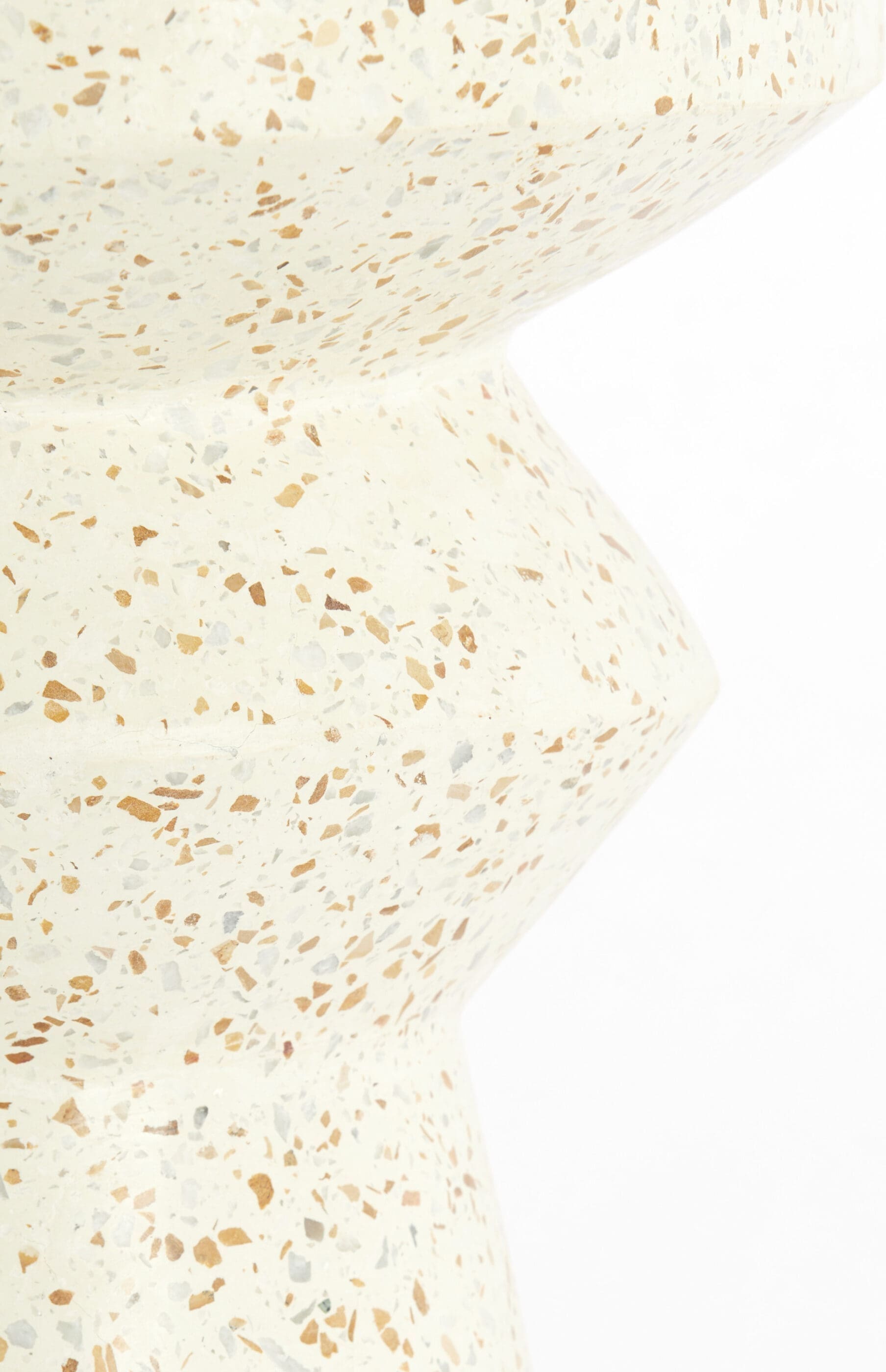 Light & Living Bijzettafel Sella - terrazzo crème Wit Bijzettafel