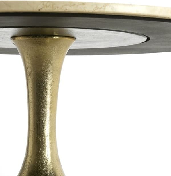 Light & Living Bijzettafel Tomar - zand-roze marmer+licht goud Roze Bijzettafel