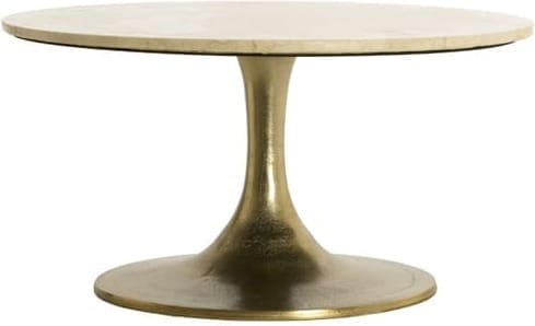 Light & Living Bijzettafel Tomar - zand-roze marmer+licht goud Roze Bijzettafel