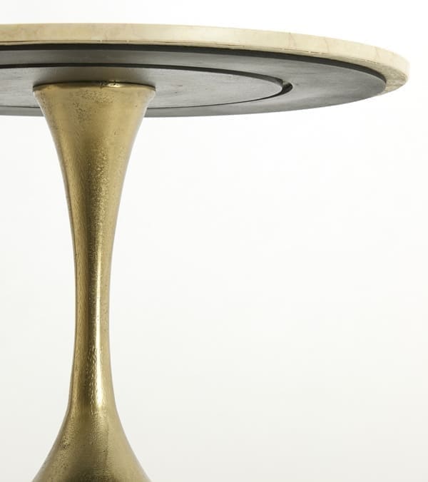 Light & Living Bijzettafel Tomar - zand-roze marmer+licht goud Roze Bijzettafel