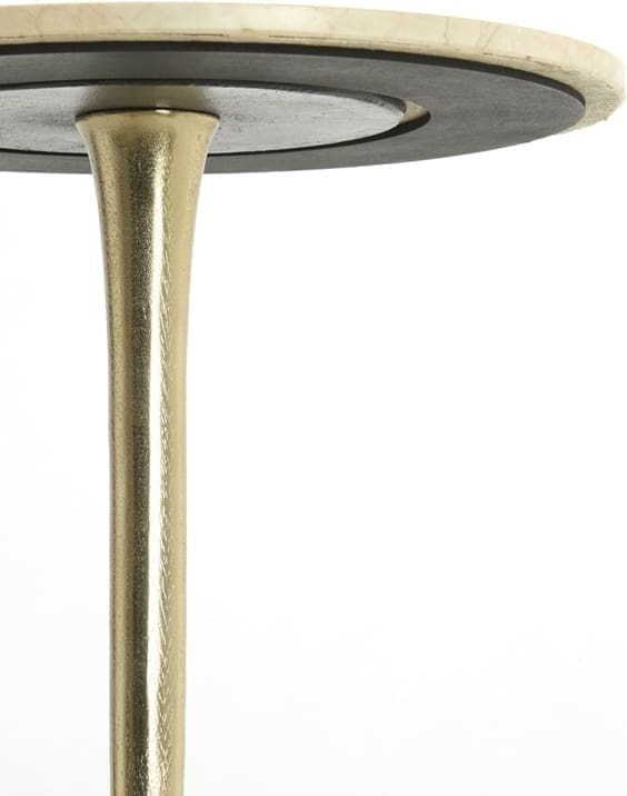 Light & Living Bijzettafel Tomar - zand-roze marmer+licht goud Roze Bijzettafel