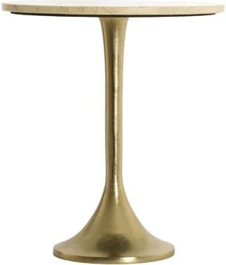 Light & Living Bijzettafel Tomar - zand-roze marmer+licht goud Roze Bijzettafel