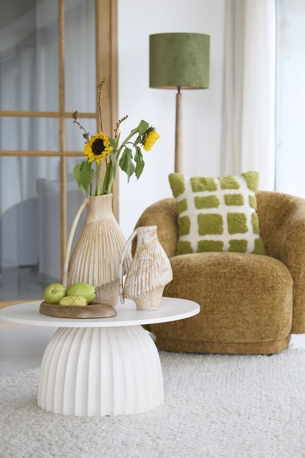 Light & Living Bijzettafel Veglia - crème Wit Bijzettafel