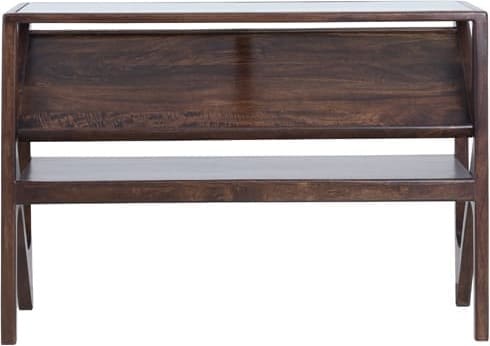 Light & Living Bijzettafel Yuki - mango hout chocolade bruin+glas Bruin Bijzettafel