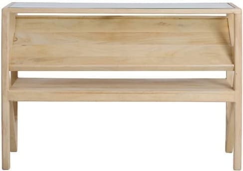 Light & Living Bijzettafel Yuki - mango hout naturel+glas Bruin Bijzettafel